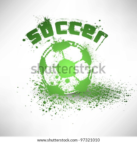grunge soccer ball vector