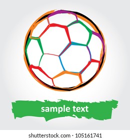 Grunge soccer ball. vector illustration