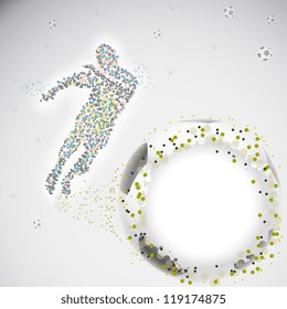 Grunge soccer colorful poster vector illustration