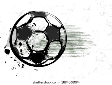 grunge soccer or football design template, mockup, for the great soccer event, free copy space, vector