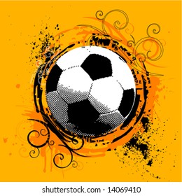 grunge soccer vector