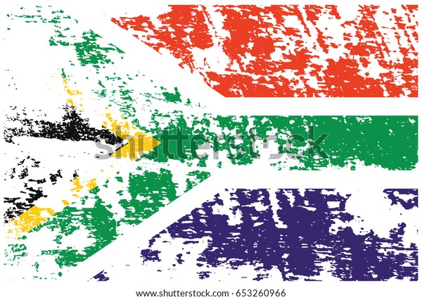 Grunge South Africa Flag Stock Vector Royalty Free 653260966 3709