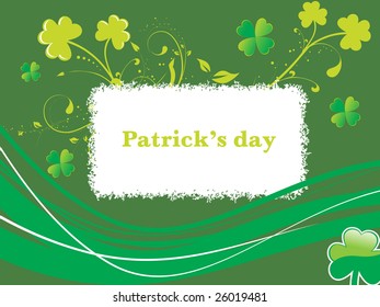 grunge space with patricks day vector