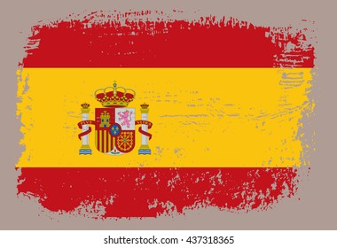 Grunge Spain Flag.