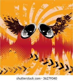 grunge speakers with wings