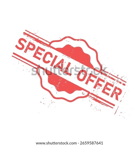 Grunge special offer stamp design for promotional materials and marketing campaigns