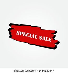 Grunge special sale banner template design, vector illustration eps10