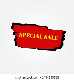 Grunge special sale banner template design, vector illustration eps10