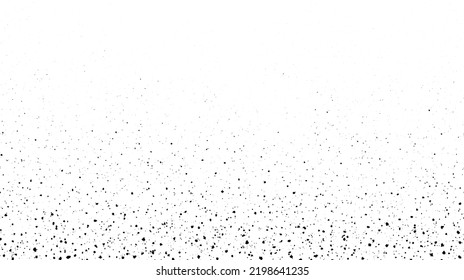 Grunge speckle texture. Dirty particles faded frame. Grungy splashed particles wallpaper. Speckle gradient effect. Splattered particles, splashes, drops wallpaper. Distress grain background.