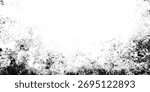 grunge speckled border frame with black ink splatter on white background, distressed texture with copy space for design.