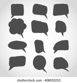 Grunge speech bubble for web design
