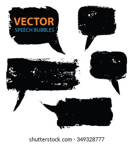 grunge speech bubbles