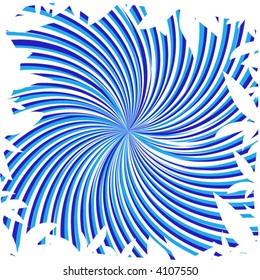 grunge spiral behind foliage - vector -