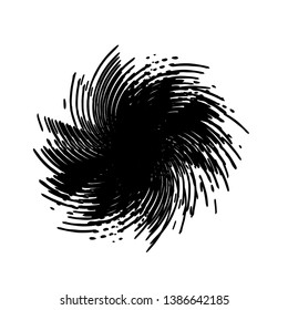 Grunge Spiral And round stamp for your design. Distress circle overlay template for aging your icon, badge or insignia element. EPS10 vector. 