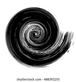 Grunge spiral. Spiral shape symbols. Vector logo design template vector illustration.