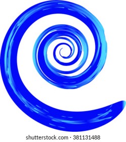 Grunge spiral .Spiral shape symbol.Vector logo design template.