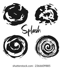 grunge splash abstract explosion vector elements for illustration packaged in bundle set