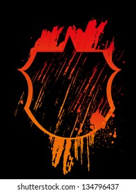 grunge splash badge vector art