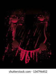 grunge splash badge vector art