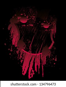 grunge splash badge vector art