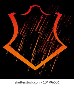 grunge splash badge vector art