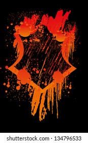 grunge splash badge vector art