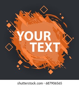Grunge splash banner. Grunge background. Splash banner. Vector splatter labels with space for text