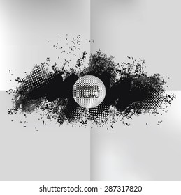 Grunge splash banner design on white paper background,clean vector