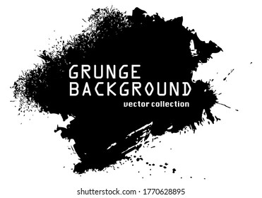 Grunge splash banner. Ink vector stains.