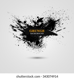 Grunge splash banner. Vector illustration