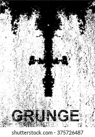 Grunge splash banner, vector illustration. Watercolor background. Retro background. Vintage background. Grunge cross style.