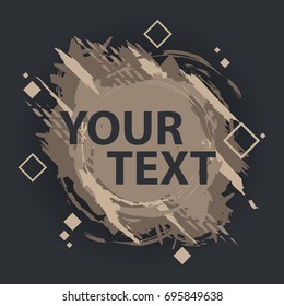 Grunge splash banner. Vector splatter labels with space for text