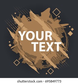 Grunge splash banner. Vector splatter labels with space for text