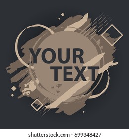Grunge splash banner. Vector splatter labels with space for text