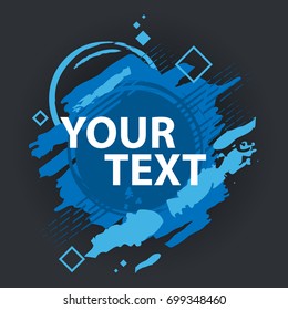 Grunge splash banner. Vector splatter labels with space for text