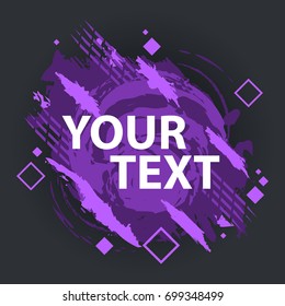 Grunge splash banner. Vector splatter labels with space for text