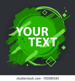Grunge splash banner. Vector splatter labels with space for text. Grunge label.