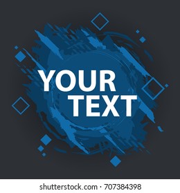 Grunge splash banner. Vector splatter labels with space for text. Grunge label.