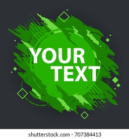 Grunge splash banner. Vector splatter labels with space for text. Grunge label.