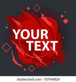 Grunge splash banner. Vector splatter labels with space for text. Grunge label.