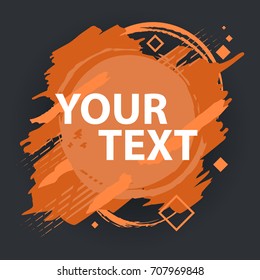 Grunge splash banner. Vector splatter labels with space for text. Grunge label.