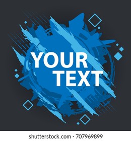 Grunge splash banner. Vector splatter labels with space for text. Grunge label.