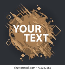 Grunge splash banner. Vector splatter labels with space for text. Grunge label.