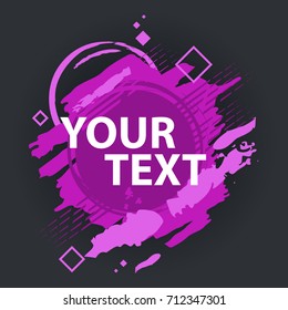 Grunge splash banner. Vector splatter labels with space for text. Grunge label.
