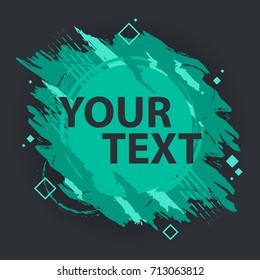 Grunge splash banner. Vector splatter labels with space for text. Grunge label.