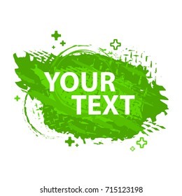 Grunge splash banner. Vector splatter labels with space for text. Grunge label.