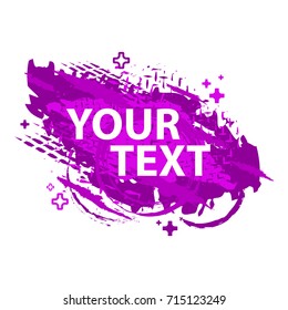 Grunge splash banner. Vector splatter labels with space for text. Grunge label.