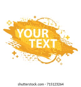 Grunge splash banner. Vector splatter labels with space for text. Grunge label.