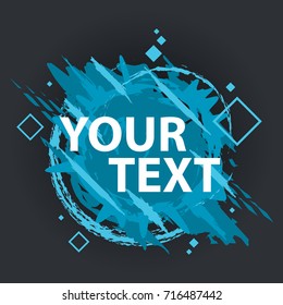 Grunge splash banner. Vector splatter labels with space for text. Grunge label.Vector frame for text. Element for design  flyers, business cards, gift cards, brochures, invitations and more