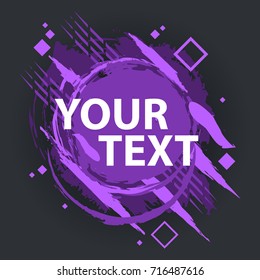 Grunge splash banner. Vector splatter labels with space for text. Grunge label.Vector frame for text. Element for design  flyers, business cards, gift cards, brochures, invitations and more